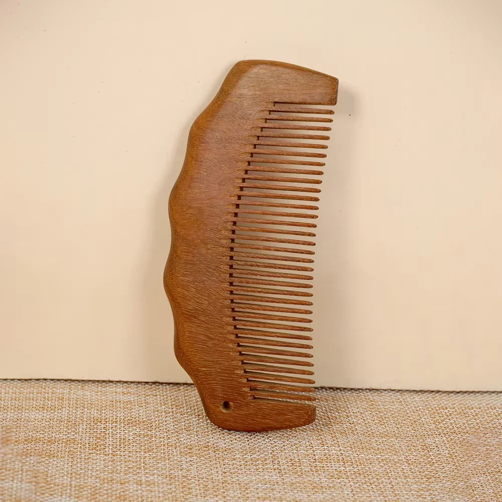 Sandalwood Wave Wide Tooth Comb Anti-Static Hairbrush Dry And Wet Use Salon Hairdressing Styling Tools Daily Hair Care Use