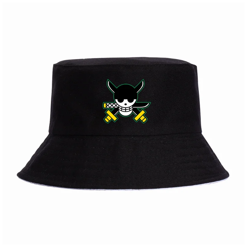 ONE PIECE Luffy Summer Hats Women Men Zoro Panama Bucket Caps The Design Flat Visor Hat Harajuku Bucket Hats Fisherman Hat Gifts