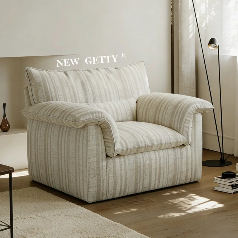 Wabi Stillwind can be fully disassembled and washed soufflé single sofa chair living room small apartment retro casual fabric so