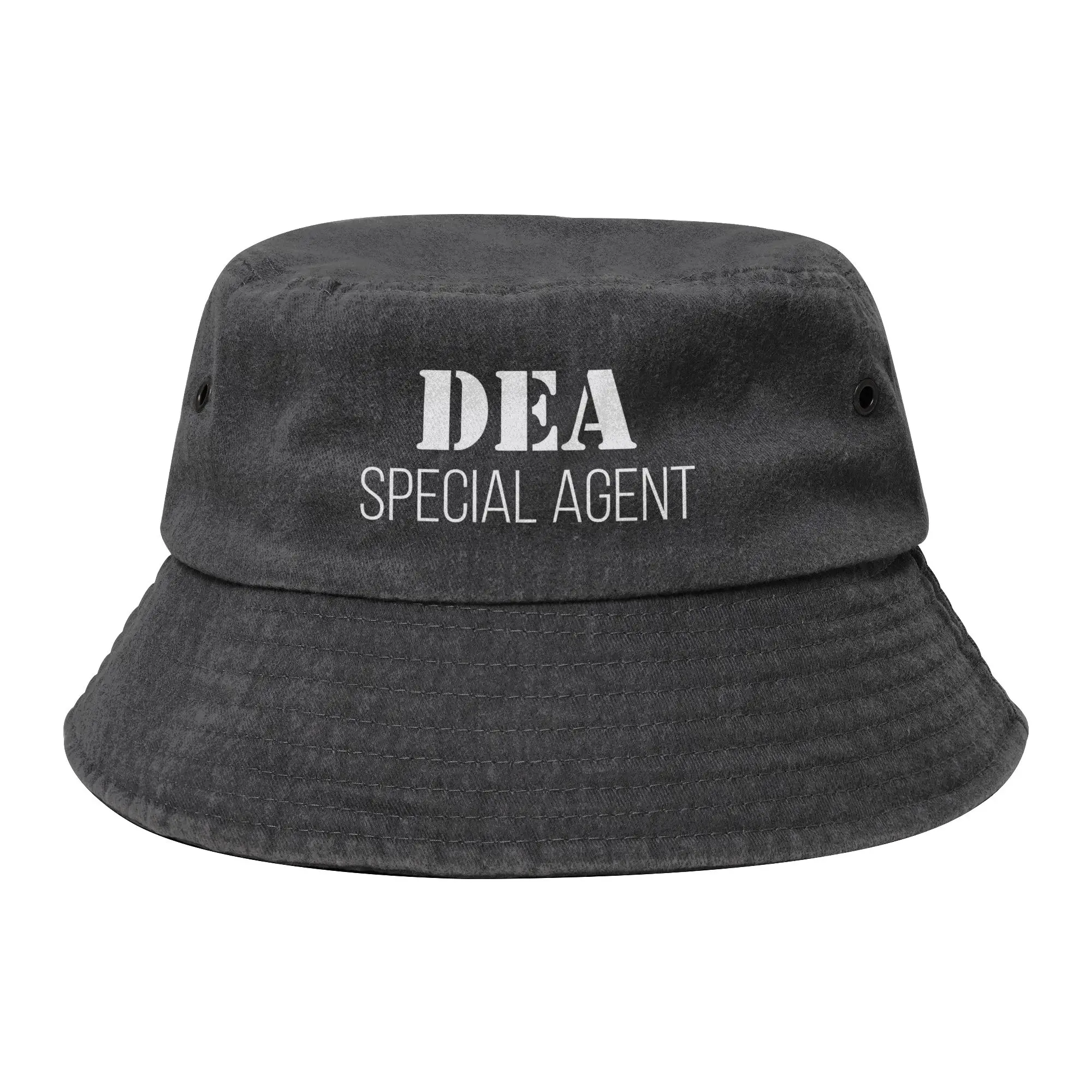 DEA Special Agent US Federal Interdiction Agency Bucket Hat for Women Vocation Distressed Denim Washed Field Hat Fishing Hats