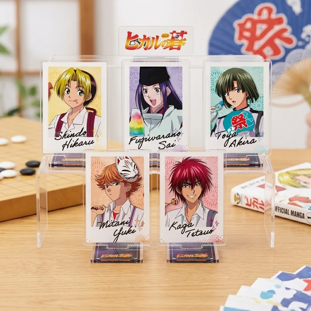 Hikaru no Go Series 10cm Acrylic Stand Hikaru Shindo Fujiwara no Sai Latest Anime Photo Frame Style Desktop Ornament Keychain