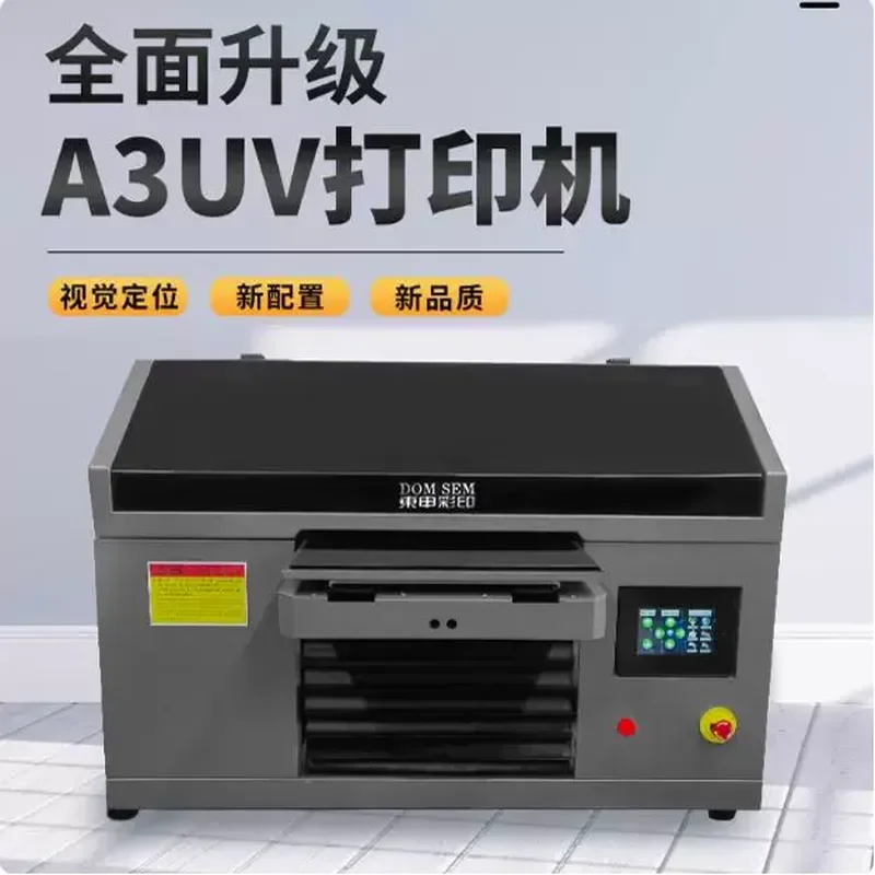 for A3 Small UV Printer for Bottle Card Sign Acrylic Metal PVC Glass Wood Board Mobile Phone Case DIY Printing