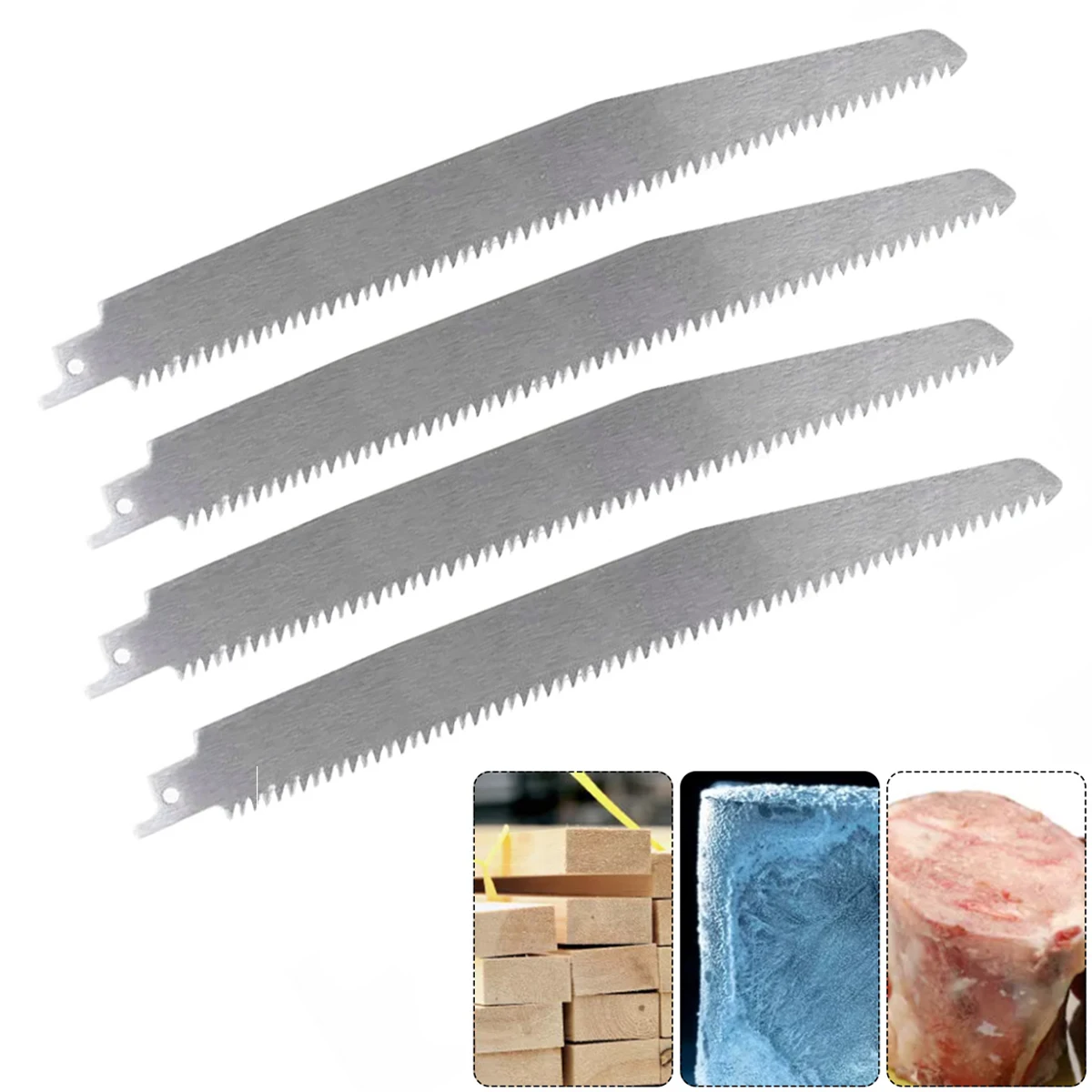 

2/4 шт. сабельная пила, ручная пила из нержавеющей стали, обрезка древесины, резка кости, замороженная говядина, мясо, деревообрабатывающие ручные инструменты S1122C