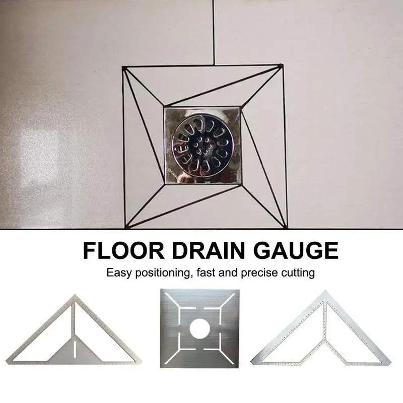 Righello di scarico a pavimento multifunzione righello preciso strumento di misurazione delle piastrelle del righello delle piastrelle di ceramica
