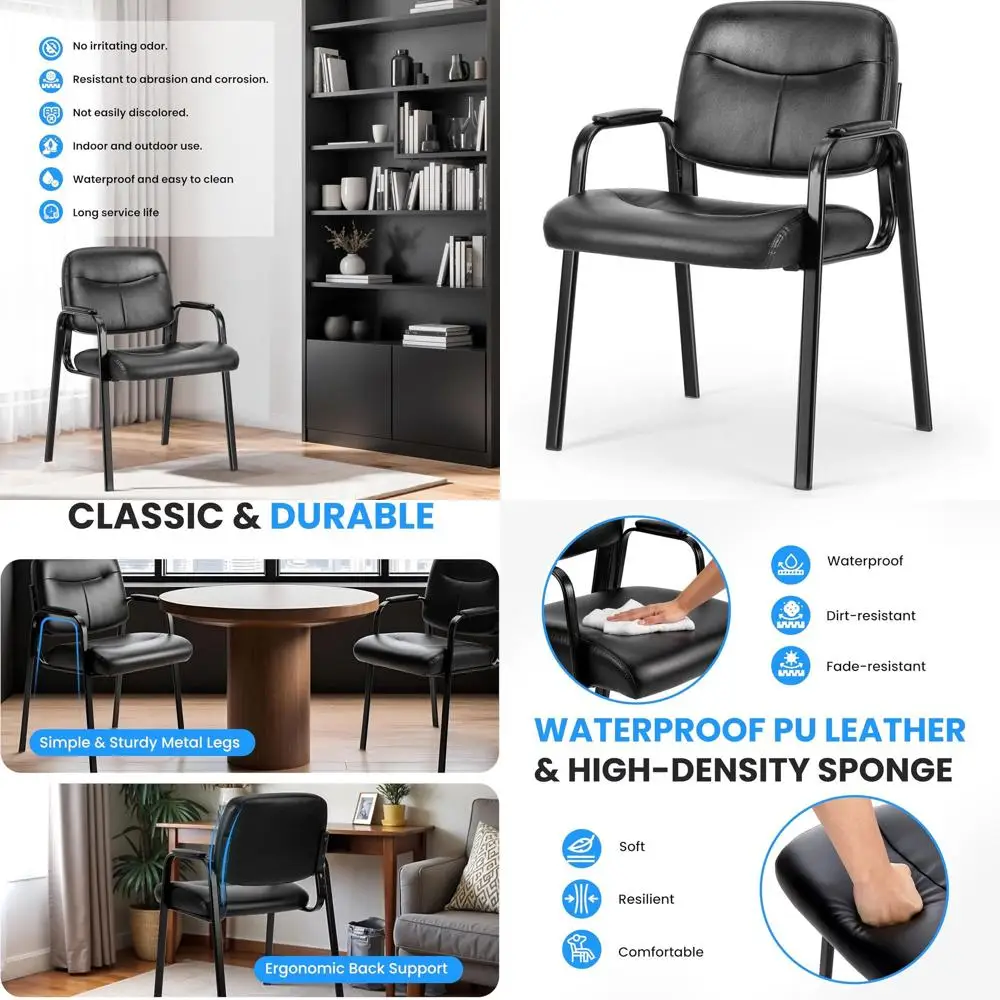 

Padded Leather GT Chair for Waiting, Reception, Home Office, and Bedroom - 1 Pack