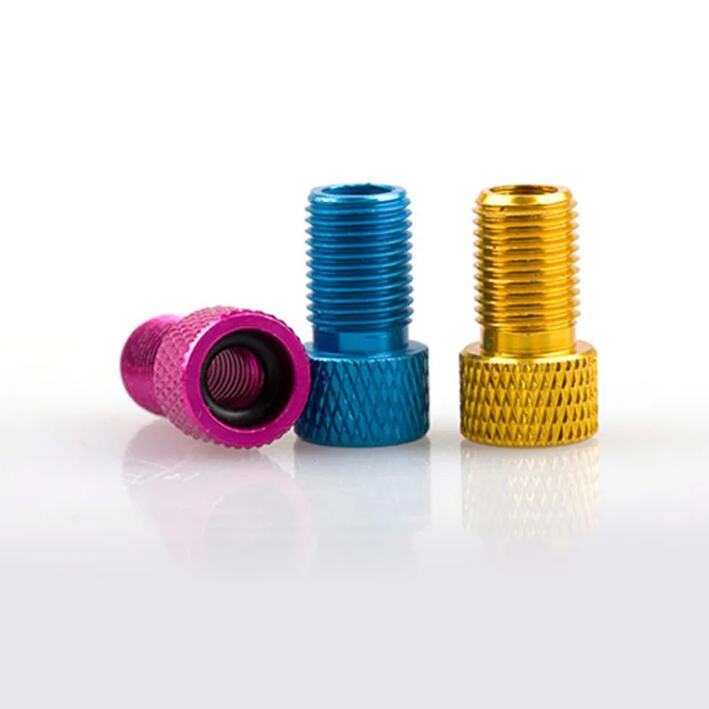 Aluminum Alloy Bike Valve Adapter Convert Presta to Schrader Valve Bicycle Pump Air Nozzle Tube Tools Bicycle Accessories 4Pcs image 4