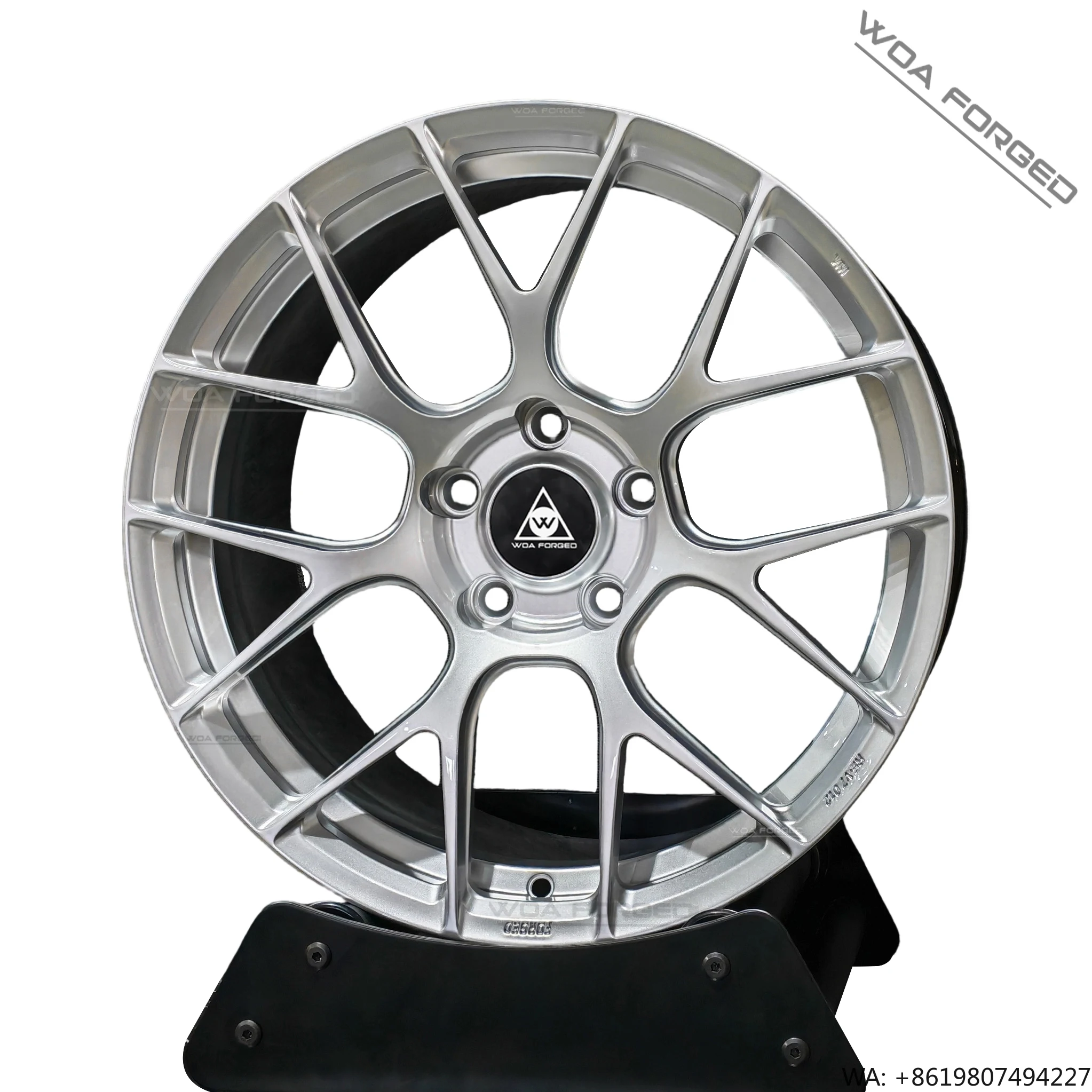 

Custom Gloss Silver 7-Spoke Forged Alloy Wheels 17 18 19 20 Inch Concave Design 5x112 5x114.3 5x120 for M3 G80 718 GT4 RS CT5-V