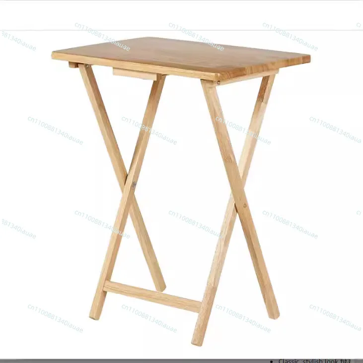 

Folding Tall Wooden Dining Table Tray and Storage Rack Desktop Simplicity