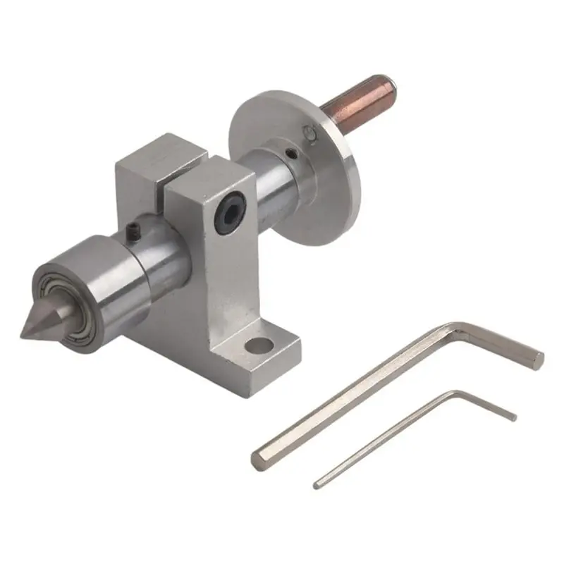 A08R-Adjustable For Miniature CNC Lathes, Double Bearing Live Center For Wood Lathe, Adjustable Revolving Tailstock Center