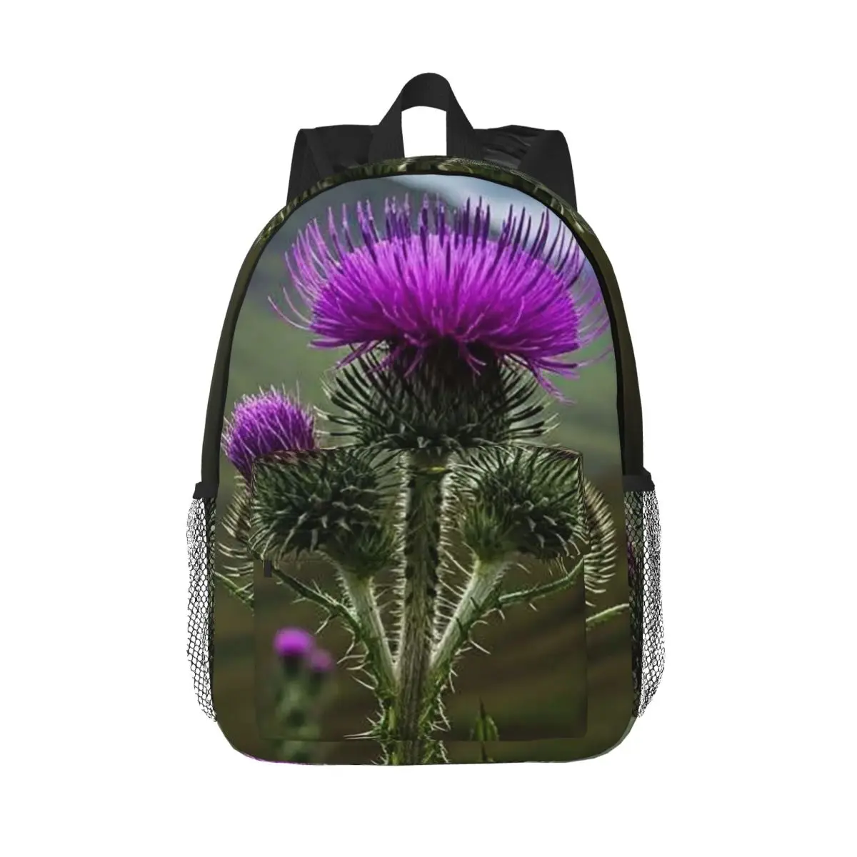 Scotch Thistle Plant Design Backpack Daypack Large Capacity Boys Girls BookBag Shoulder Bags for Men Women Kids School Bag