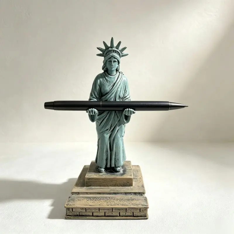 Funny Statue of Liberty Phone Holder Desk Decor Cute Pen Stand Novelty Gag Gift for Office Coworker Birthday