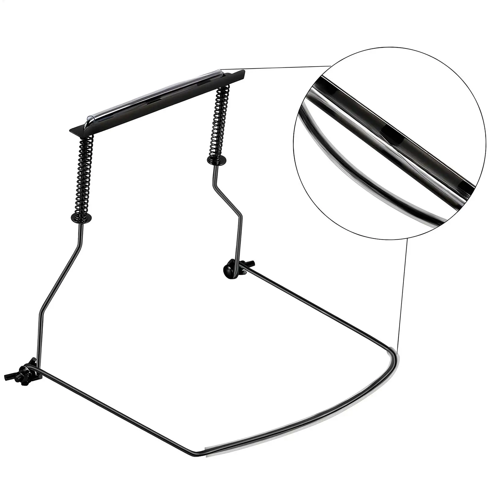 Mundharmonika-Halter, Metall-Halshalterung, Ständer für Mundorgel, Metallrahmen, verstellbar für 10-Loch-Mundharmonika ﻿