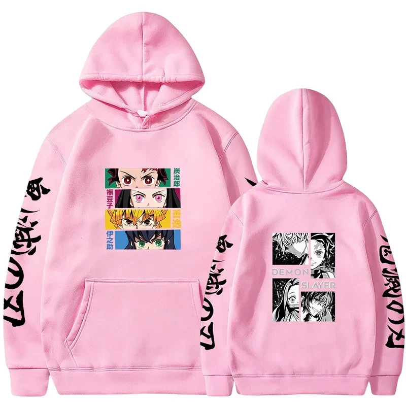 شيطان القاتل Harajuku عارضة اليابانية أنيمي مطبوعة هوديي الخريف الشتاء مريحة الصوف طويلة الأكمام البلوز بلوزات #5