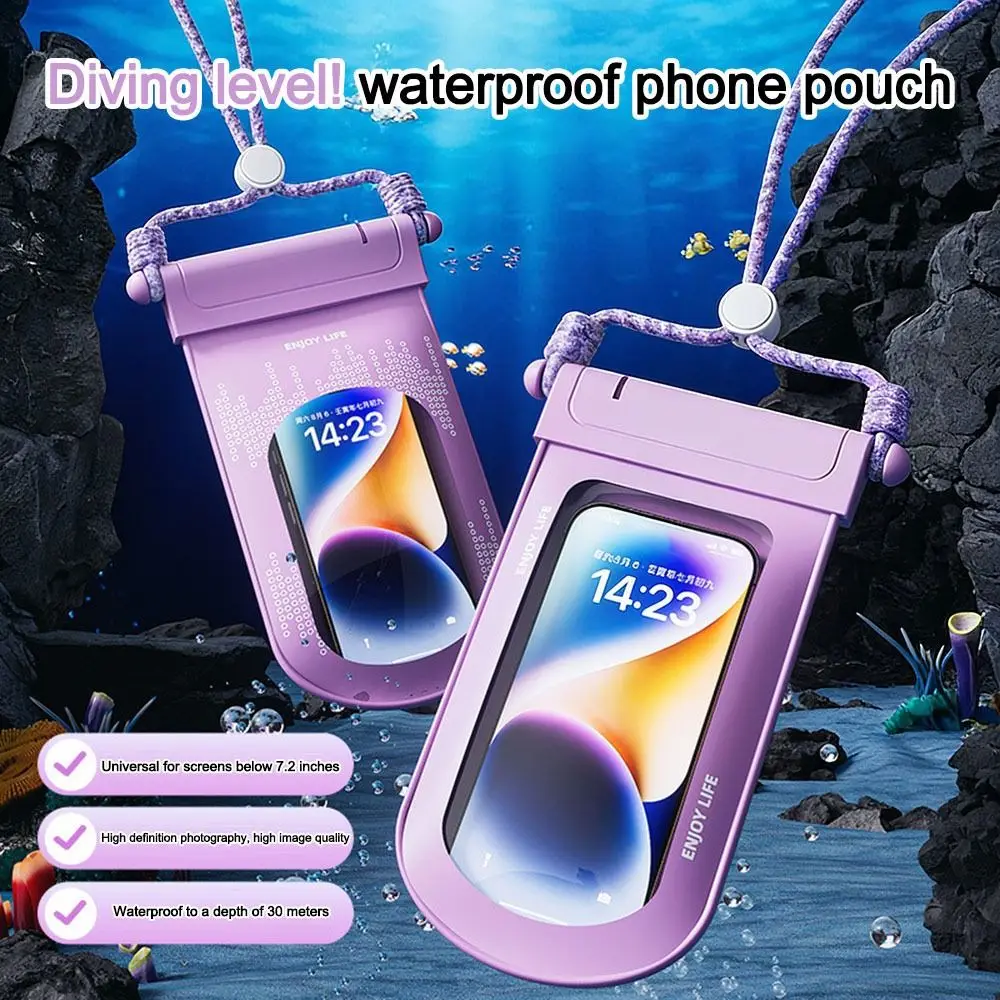 

Touchscreen Waterproof Phone Pouch Seal Transparent Drift Diving Swimming Bag Phone Protective Case