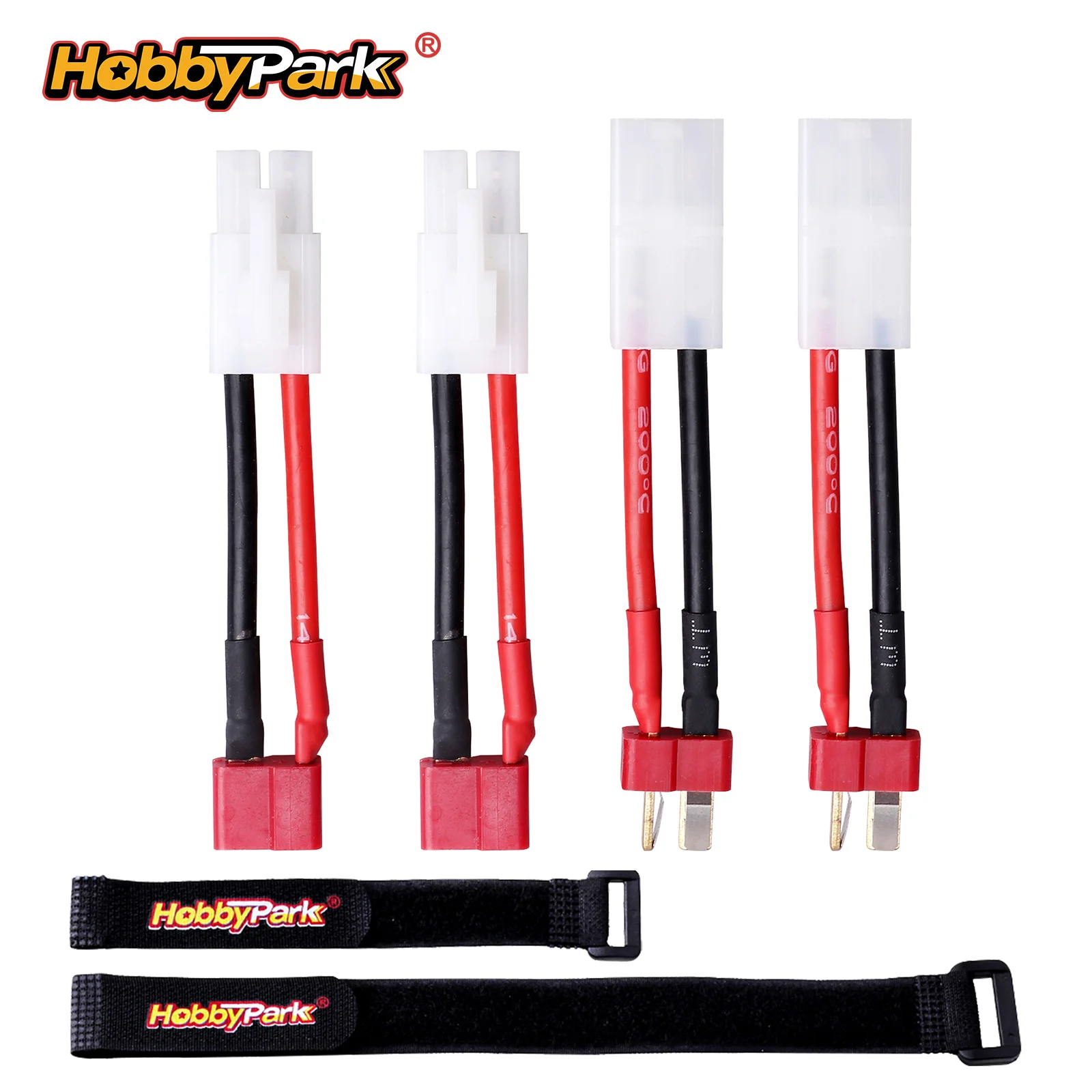 HobbyPark RC LiPo NiMH Akku-Ladekabel ESC-Anschluss Tamiya-Stecker auf Deans T-Stecker Adapterkabel 4 Stück