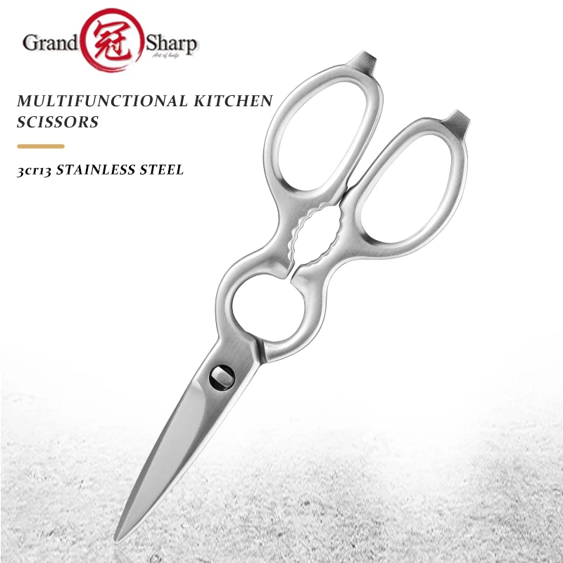 Grandsharp Kitchen scissors 3Cr14 Stainless Steel Multi Function Tool Food Scissor Detachable Cutting tools Scissor For Chicken