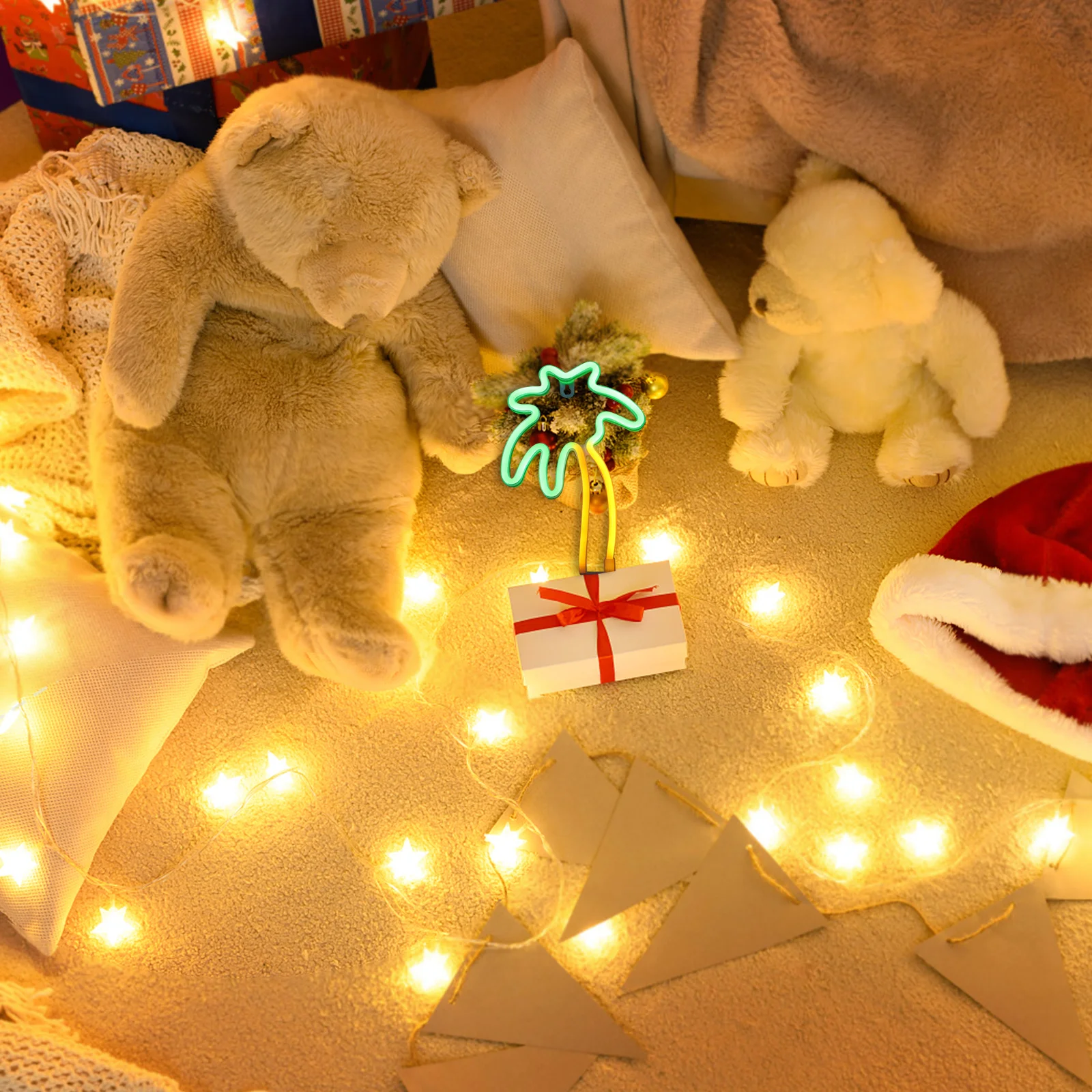 

Aesthetic Room Decor Neon Lamp in Palm Tree Shape Mild Warm Light for Wall Window Table Night Light Scene Stylish Matching