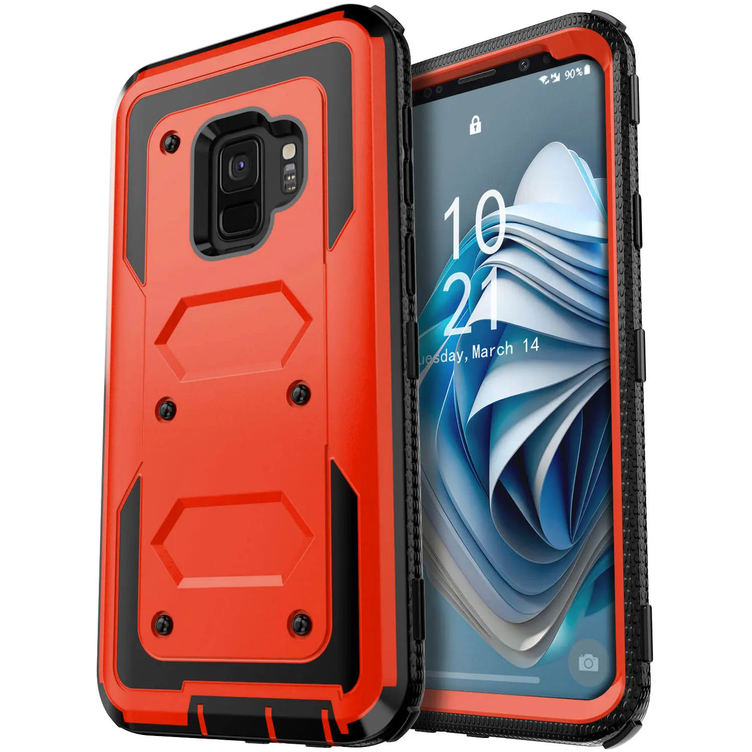 

Для Samsung Galaxy S9 Plus/S9 +/S9 чехол для телефона противоударный защитный сверхпрочный прочный гибридный чехол оранжевый
