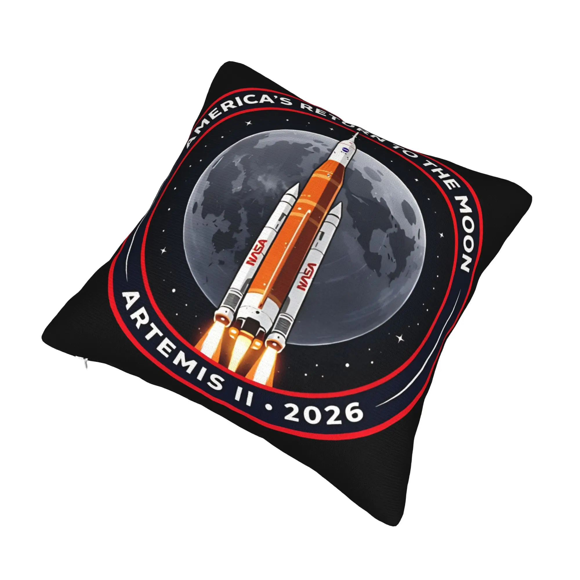 Decorative Pillow Cover Artemis II Mission To The Moon 2026 Artemis 2  Home Throw Pillow Case Cover Square Multi-Size