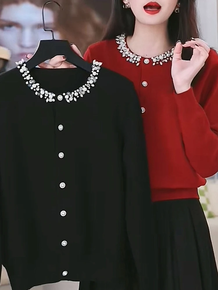 

Удобный вязаный свитер из мягкой шерсти, маленький ароматный свитер на одной пуговице, осенний роскошный топ для поездок на работу, антивозрастной топ