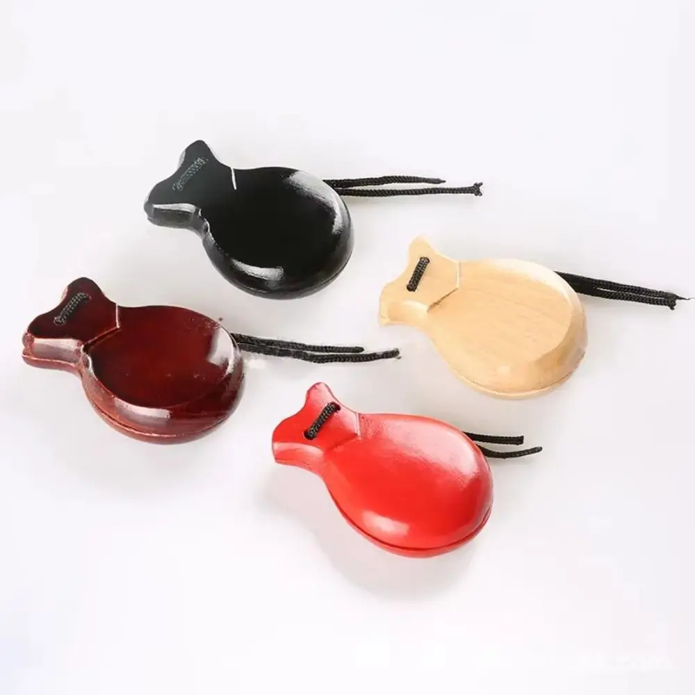 Picture 6: Wooden Spanish Castanets Traditional Professional Performers Flamenco Dance Castanets Polished Edges Hand Clapper Hand Castanets