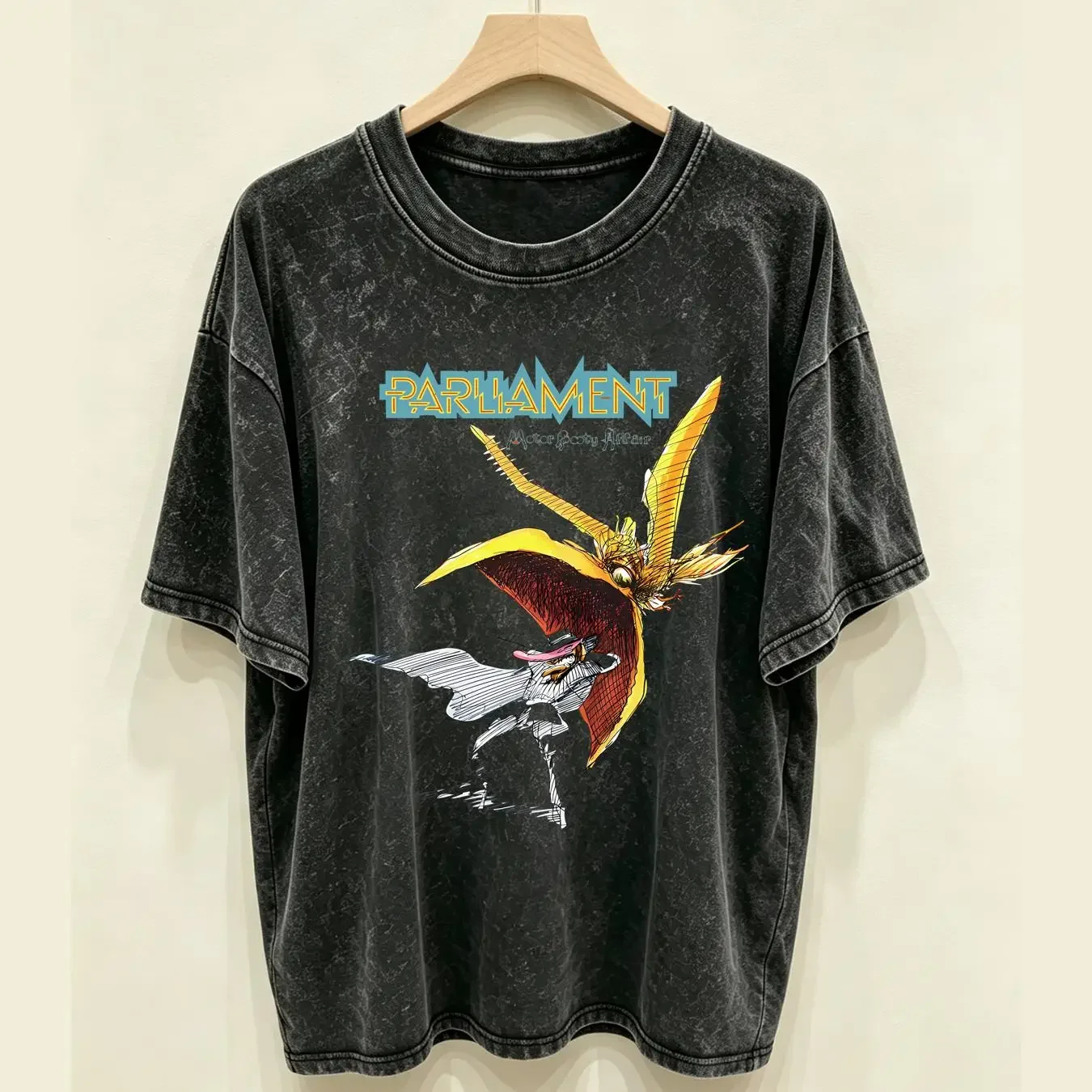 washed T Shirt New Parliament Motor Booty Affair George Clinton Funkadelic badhabitmerch long or short sleeves vintage Washed