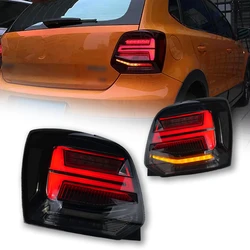 Car Lights For VW Polo 2011-2017 Car LED Lights Car Lamp  Sequential Turn Signal Auto Accessories 2 PCS Rear Taillights Assembly