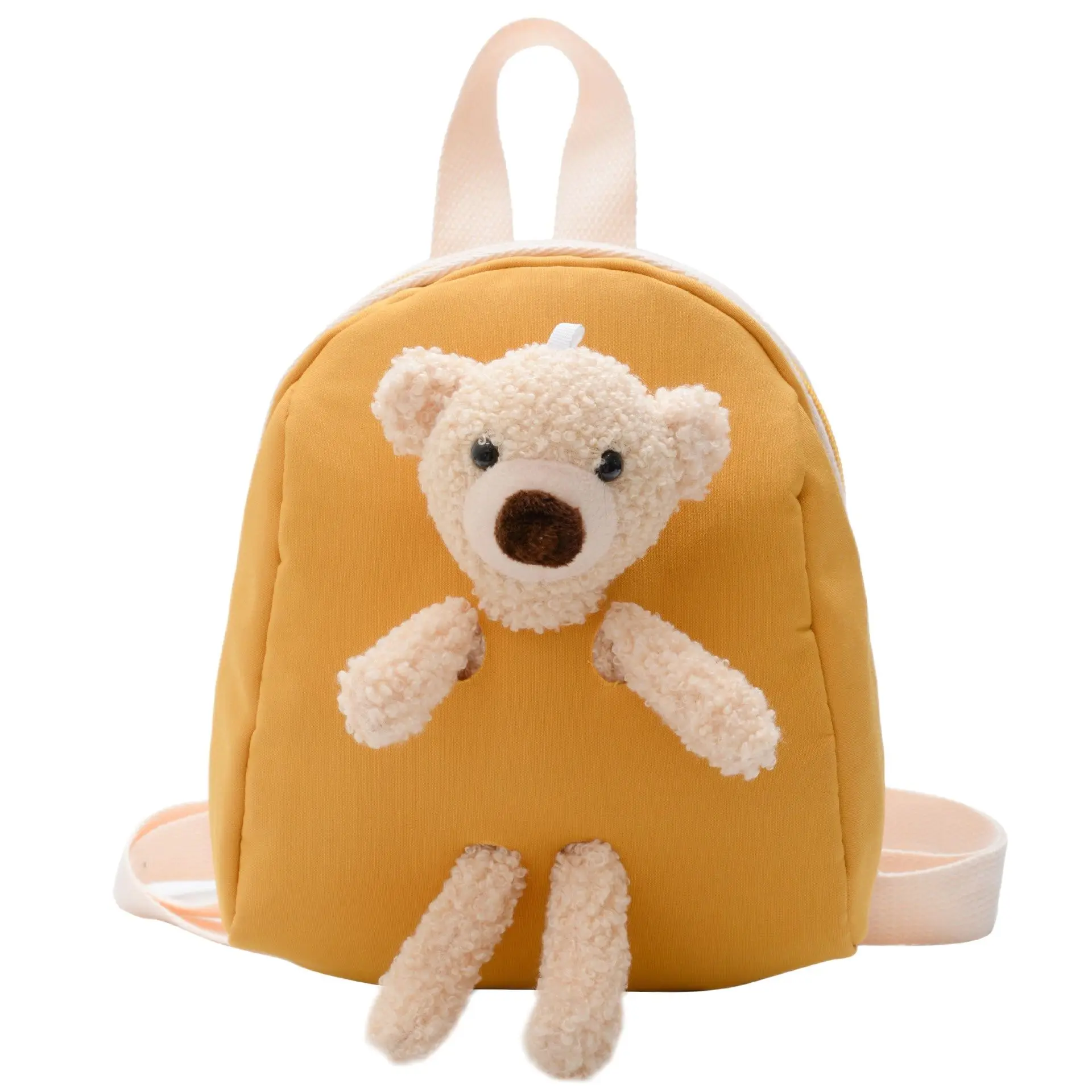 Korean Version of Children\'s Plush Bear Bag New Backpack Cute Cartoon Small Backpack Tide Boys and Girls Toddler School mochila