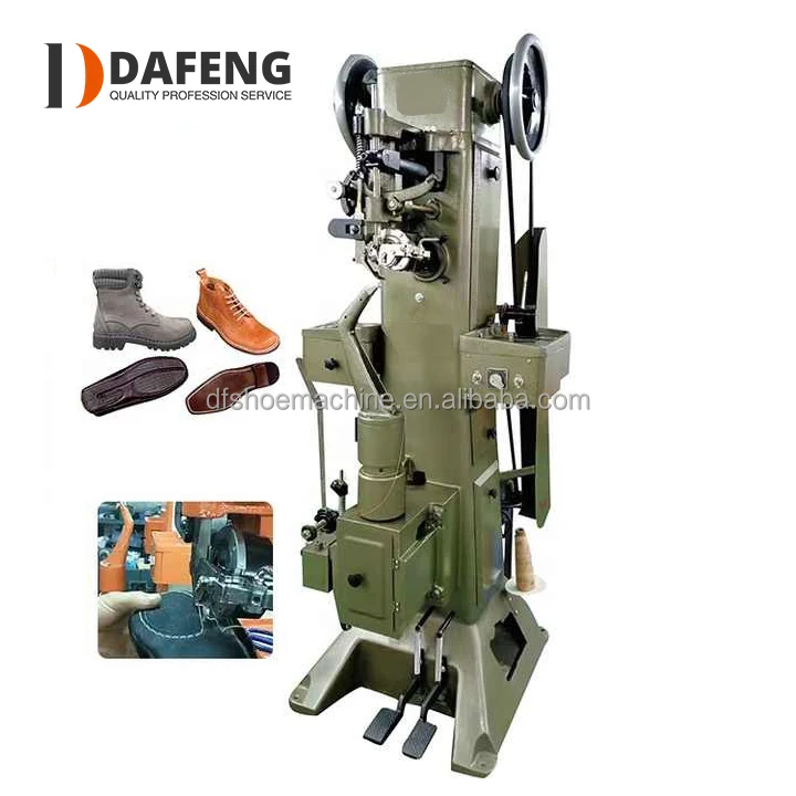 Hot Sale Vertical Type Dress Shoe Making Machine Bottom Sole Stitching Sewing Machine for Leather Shoes