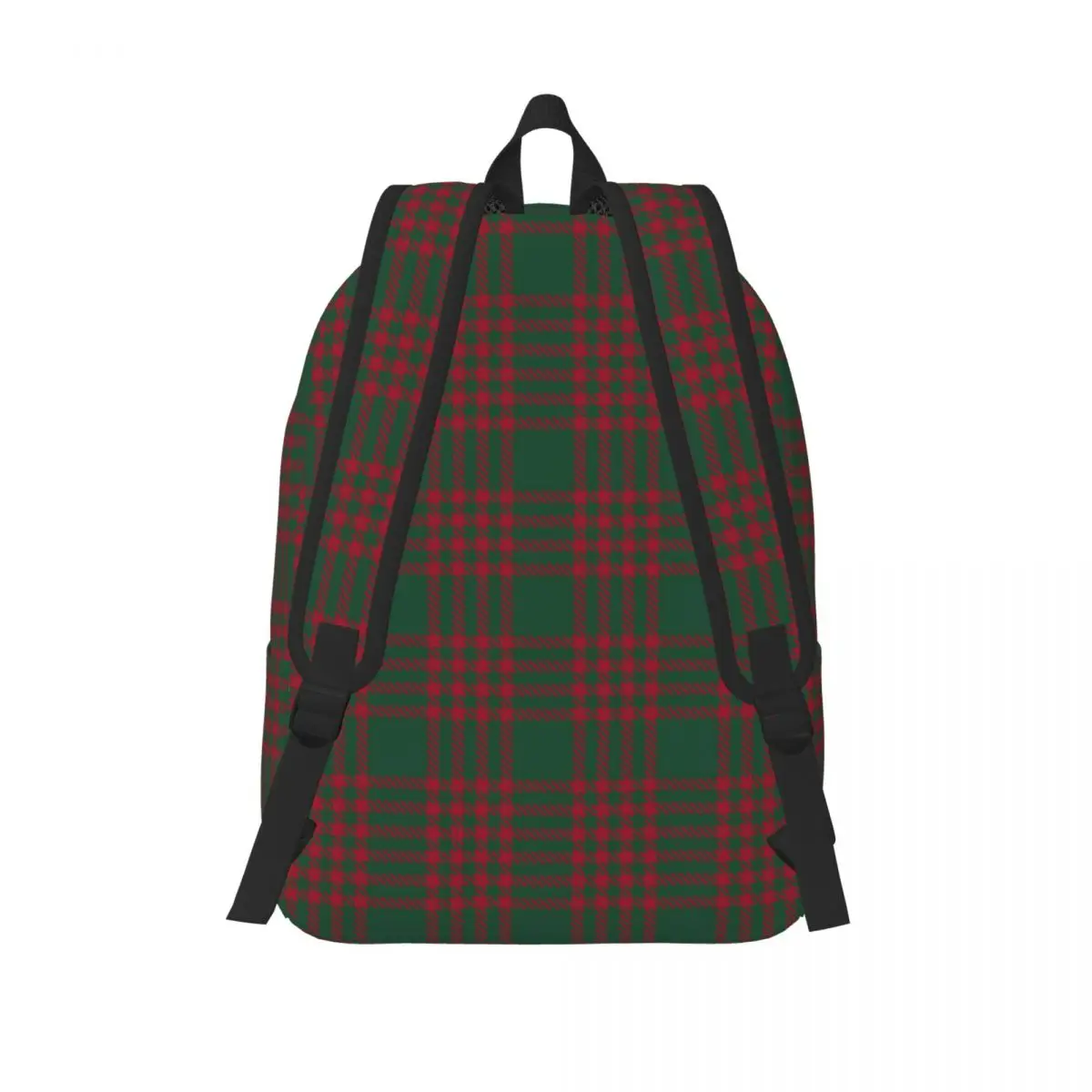 Xadrez Natal Checkered Canvas Escola Bookbag, Daypack para Adolescentes Estudante, Médio High College Caminhadas