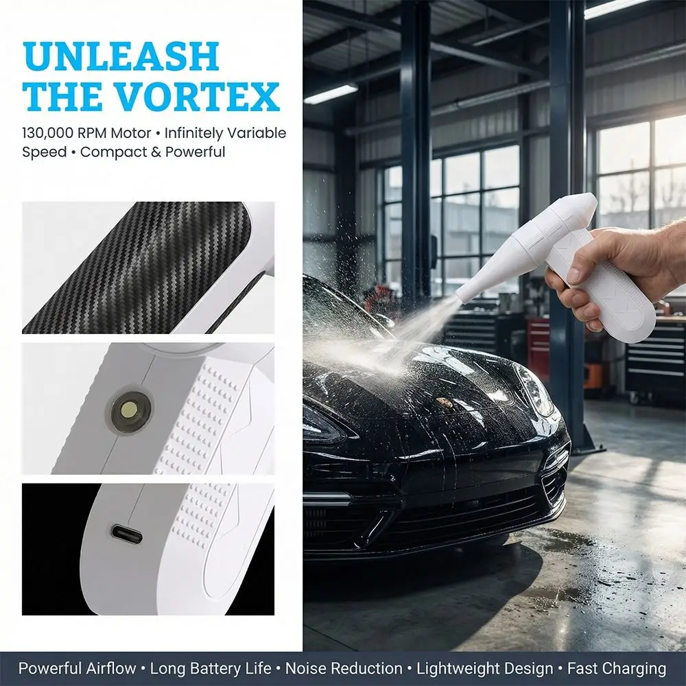 

High Power Handheld Car Vacuum Cleaner Strong Wind High Speed Wireless Car Vacuum Cordless Design Lightweight Dual Use Vacuum