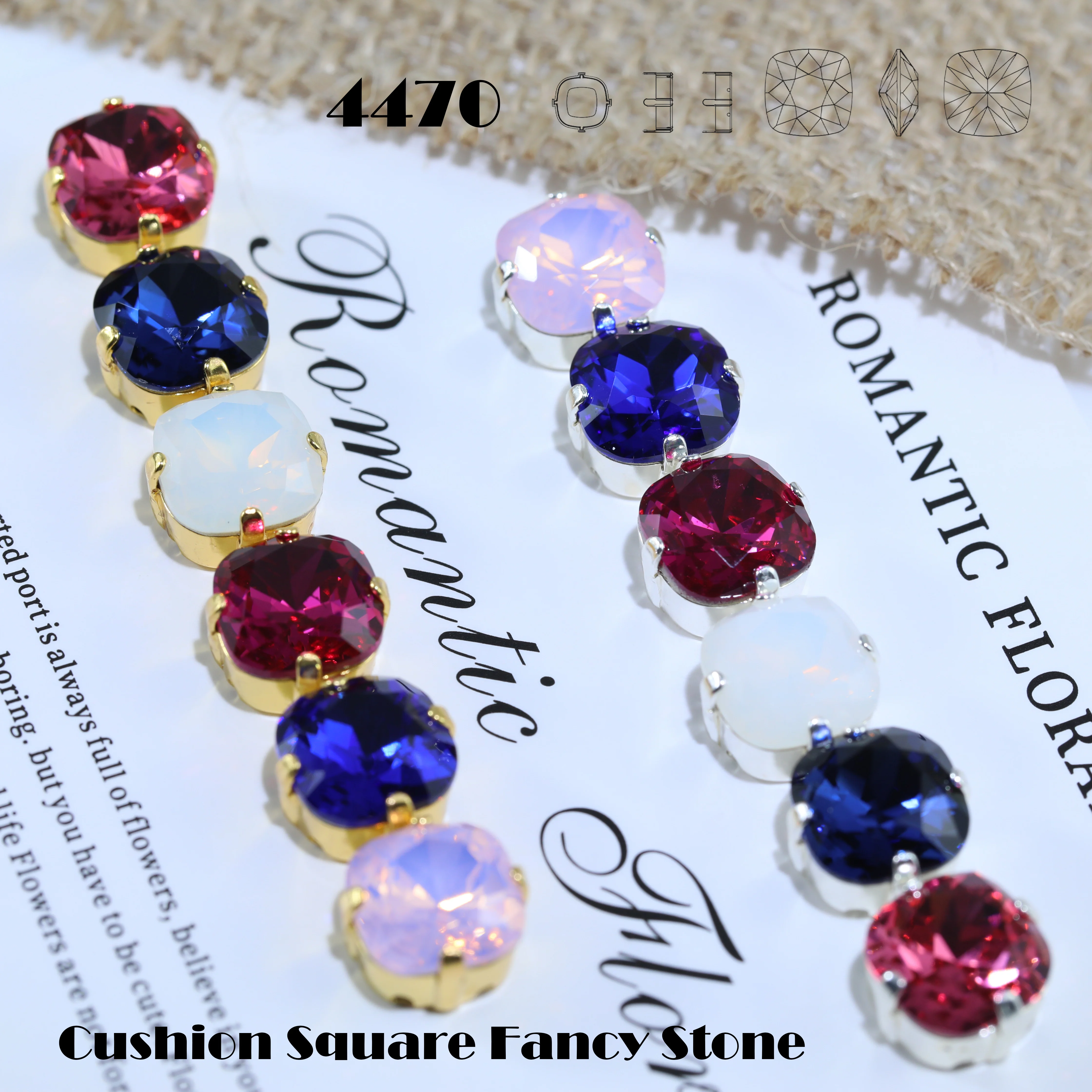 Hochglänzendes K9-Kissen-Strassstein-Set, Luxus-Kristallperlen für Brautkleider, Stickereien, Schuhe, Taschen, DIY-Bastelarbeiten und Ornamente – Detail 1