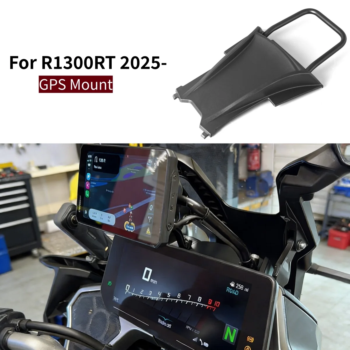 

Для мотоциклов BMW R1300RT 2025-2026: Крепление для GPS-навигатора, держатель для мобильного телефона, база для навигационного кронштейна