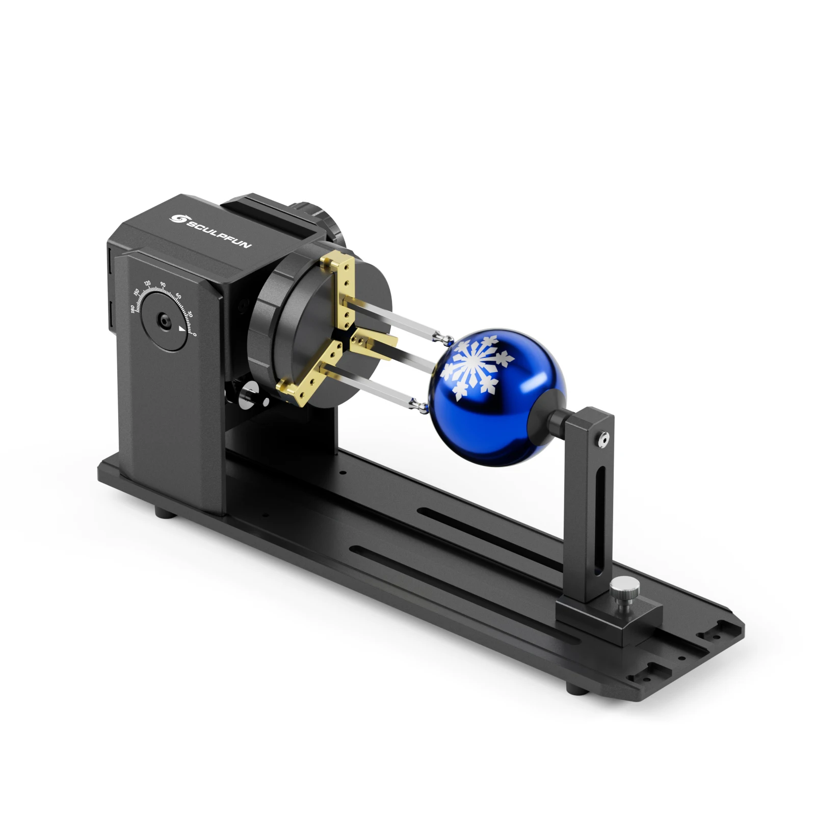 Rotary Chuck for Engraver Y Axis Rotary Module 180° Adjustable Angle for Engraving Cylindrical Objects Irregular Round Objects