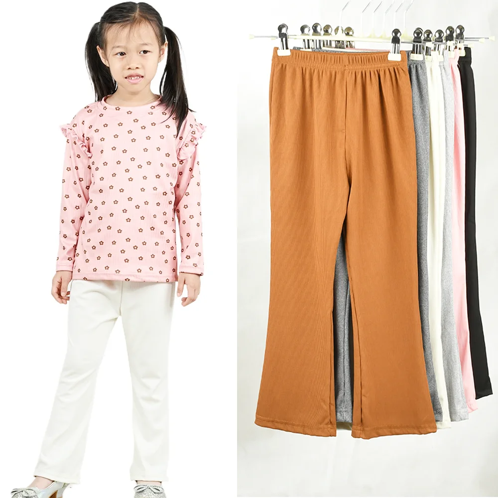 الأطفال الصيف بلون رقيقة مضلع متوهج السراويل طفل رضيع الفتيات شريط مطاطا سليم بانت الرضع 1-11Y فتاة بناطيل كاجوال #1