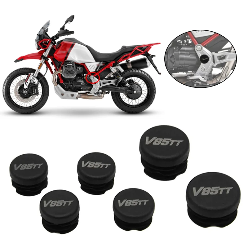 6PCS Motorcycle Accessories Frame Hole Cover Caps Plug Decorative Frame Cap Set fits For MOTO GUZZI V85TT V85tt 2019-2022