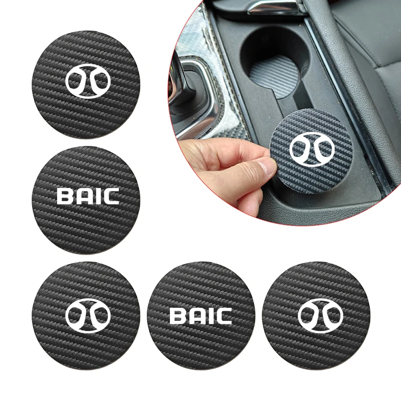 2 Pcs Car Water Cup Pad Water Cup Coaster For Baic BJ30 BJ40 BJ60 BJ80 BJ90 F40 Senova D20 D50 D60 D70 D80 CC X25 X35 X55 X65