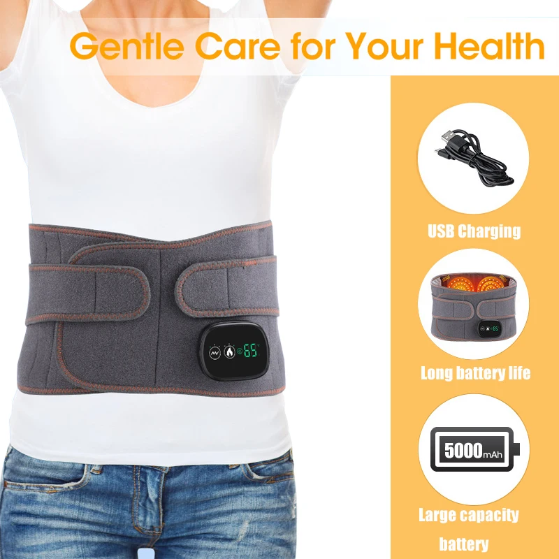 

Heating Waist Electric Belt Massage Menstrual Belts Wormwood Hot Compress Vibration Waist Massager Lumbar Back Support Brace