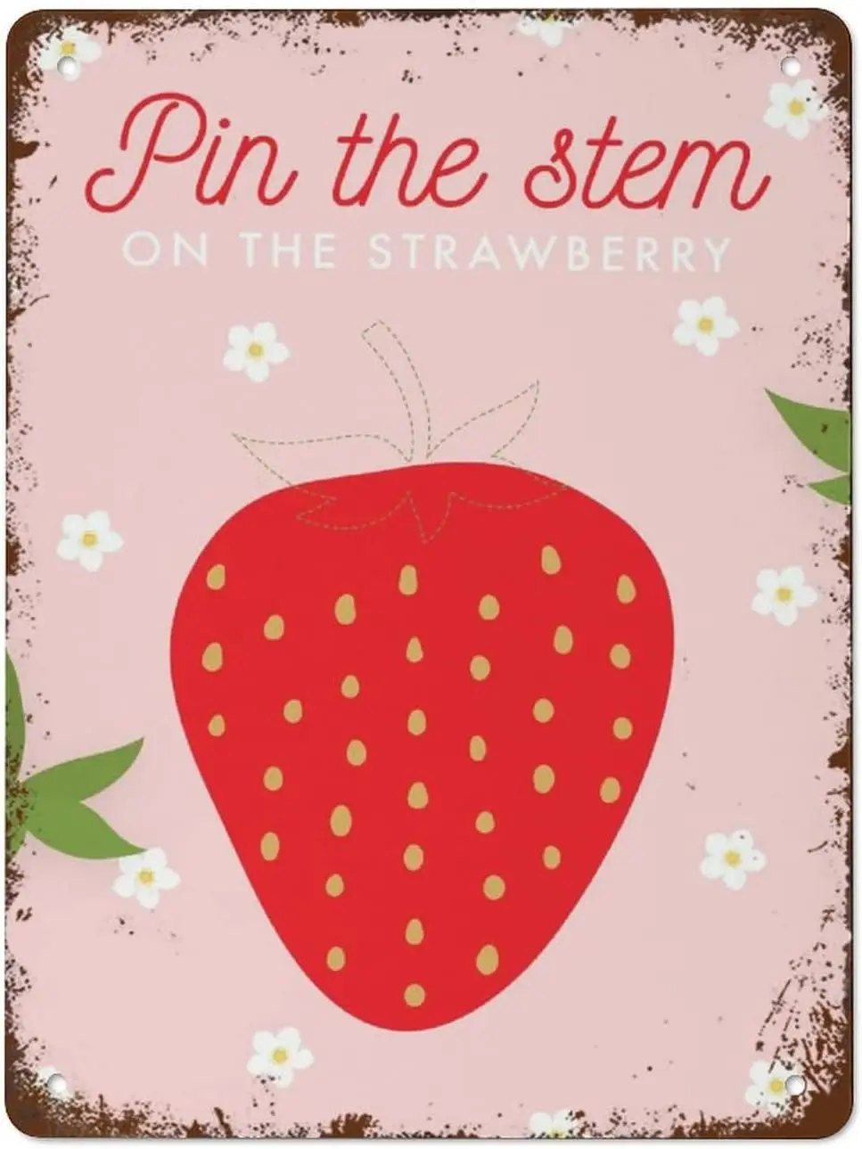 Funny Pin The Tail Game Print Strawberry Berry First Birthday Party Game Berry Sweet Strawberry Party Decor Sign Retro Meta sign