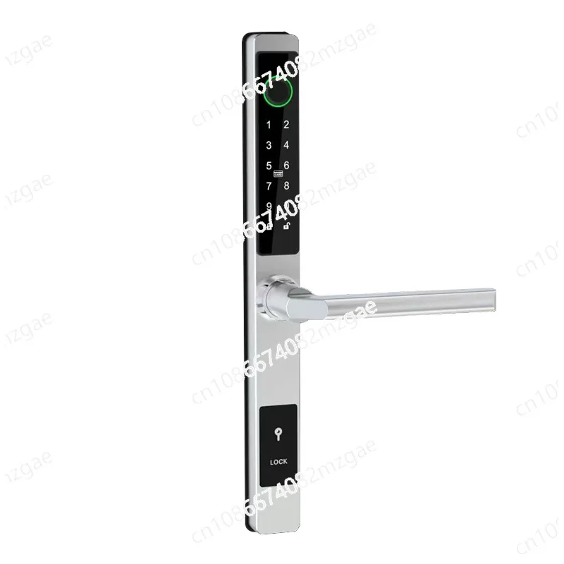 

Lock Bridge Aluminum Fingerprint Lock Flat Sliding Door Narrow Side Sliding Door Waterproof Outdoor Password Lock