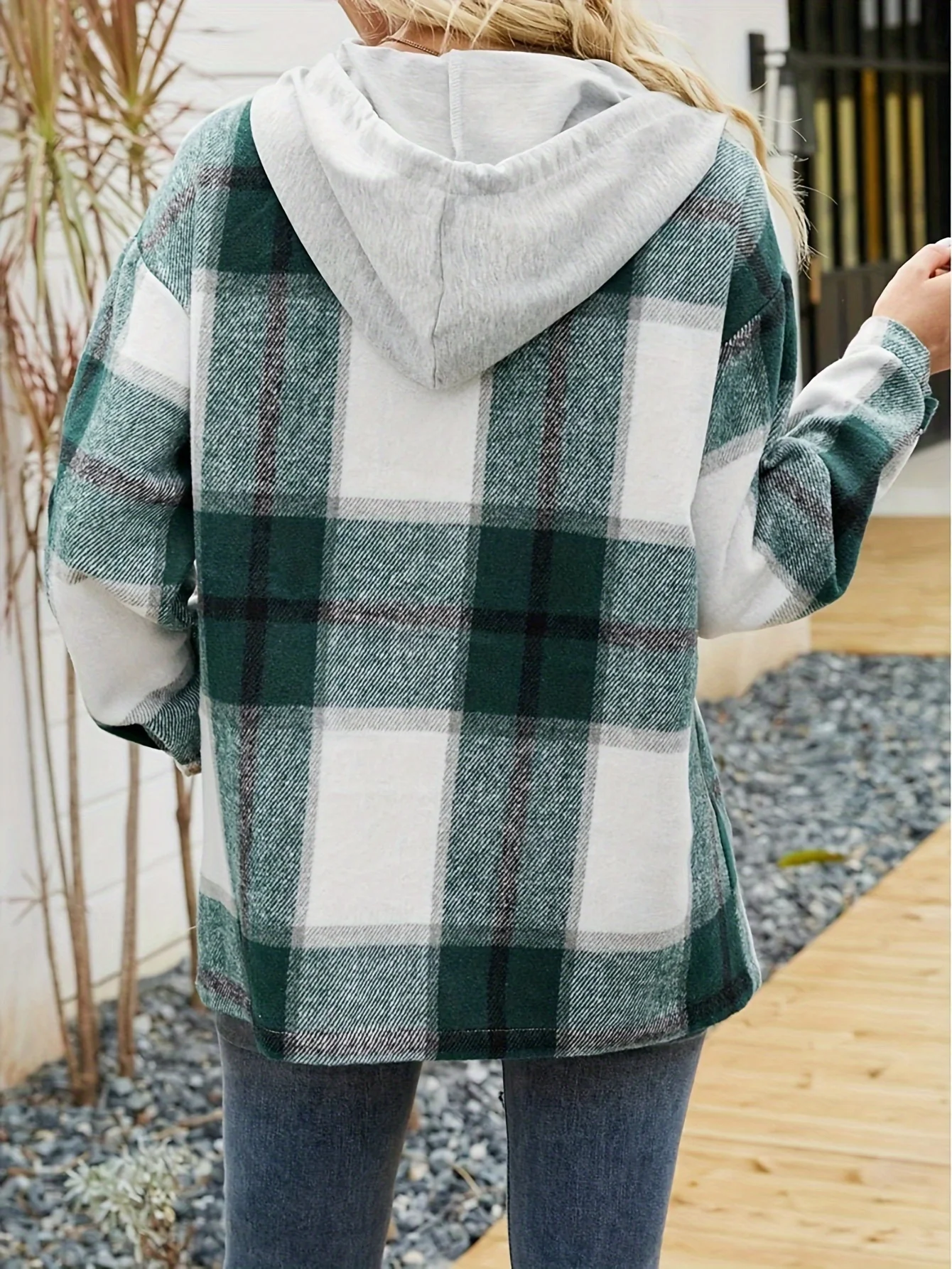Plus Size 1XL-5XL Herfst Winter vrouwen Casual Knop Plaid Jas Vrouwen Mode Plaid Gedrukt Lange Mouwen Shirt Jas