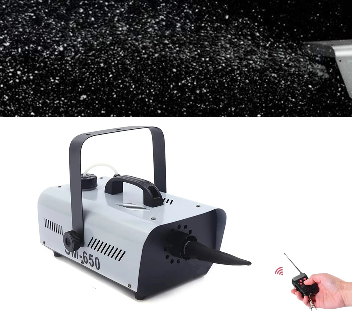 

Snow Maker Snowflake Machine Flake Effects Large Output Snow Machine Strong Wind Wireless-Control for Concert Event Club Effects