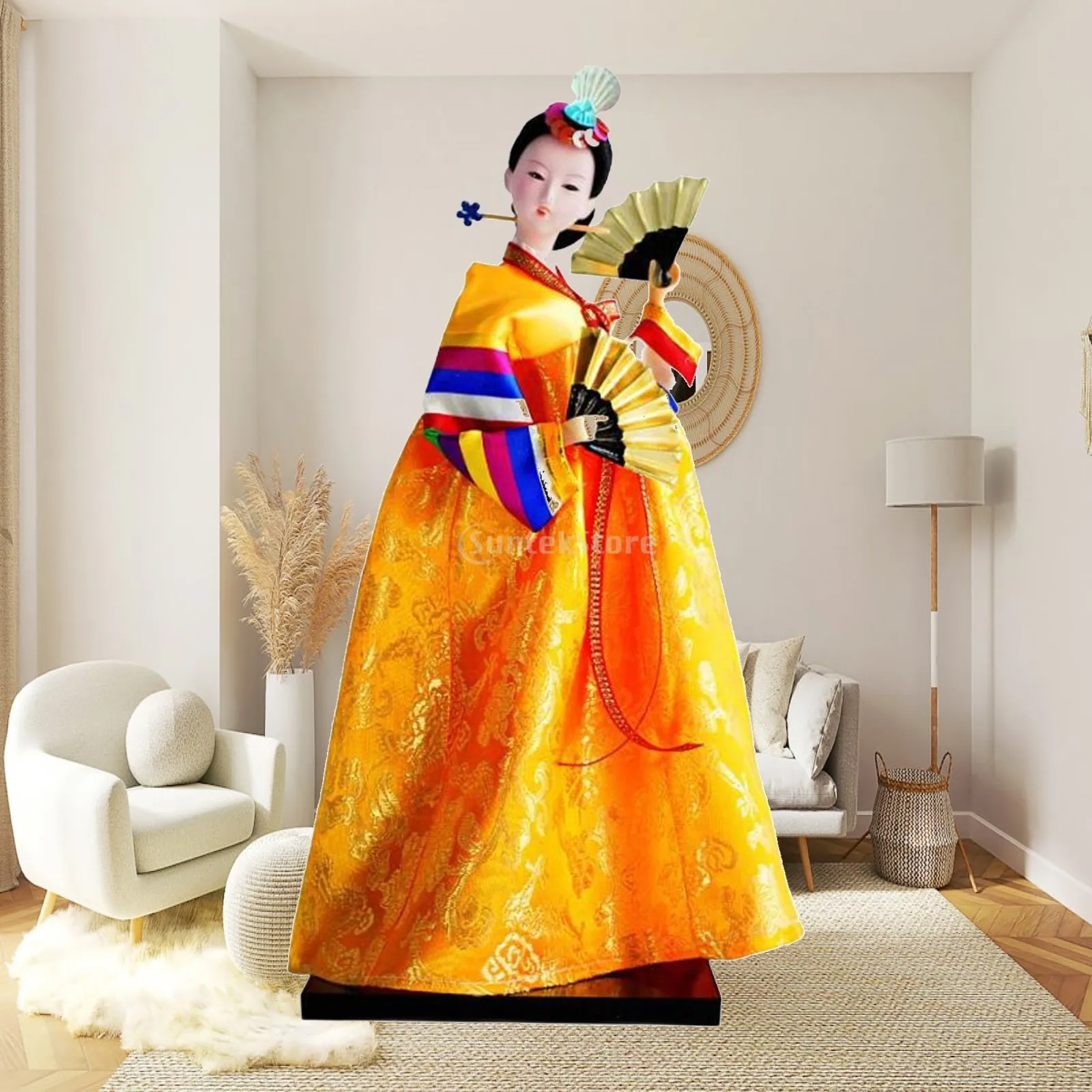 Korean Hanbok Doll And Geisha Kimono Figurine for Birthday Celebrations