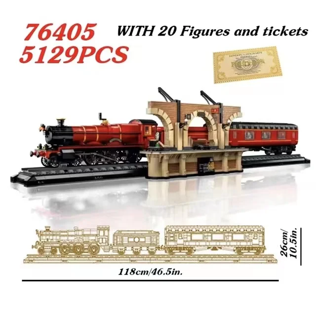 

HOT TOYS Collector's Edition 76405 118CM Hogiwartsed Express Train Building Set Bricks with Minifigis Toys For 5129 PCS