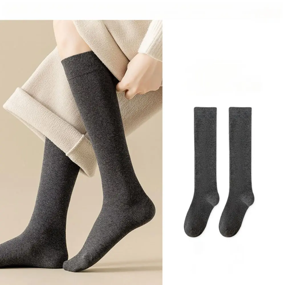 

Casual Knee High Women Long Socks Cotton Elastic Stockings Warm Thigh Women Hosiery Ladies Girls