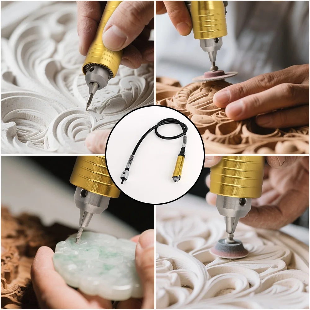 HILDA Engraver Flexible Shaft Handpiece Power Tool Electric Drill Handle Chuck Separate Mini Rotating Grinder Accessories