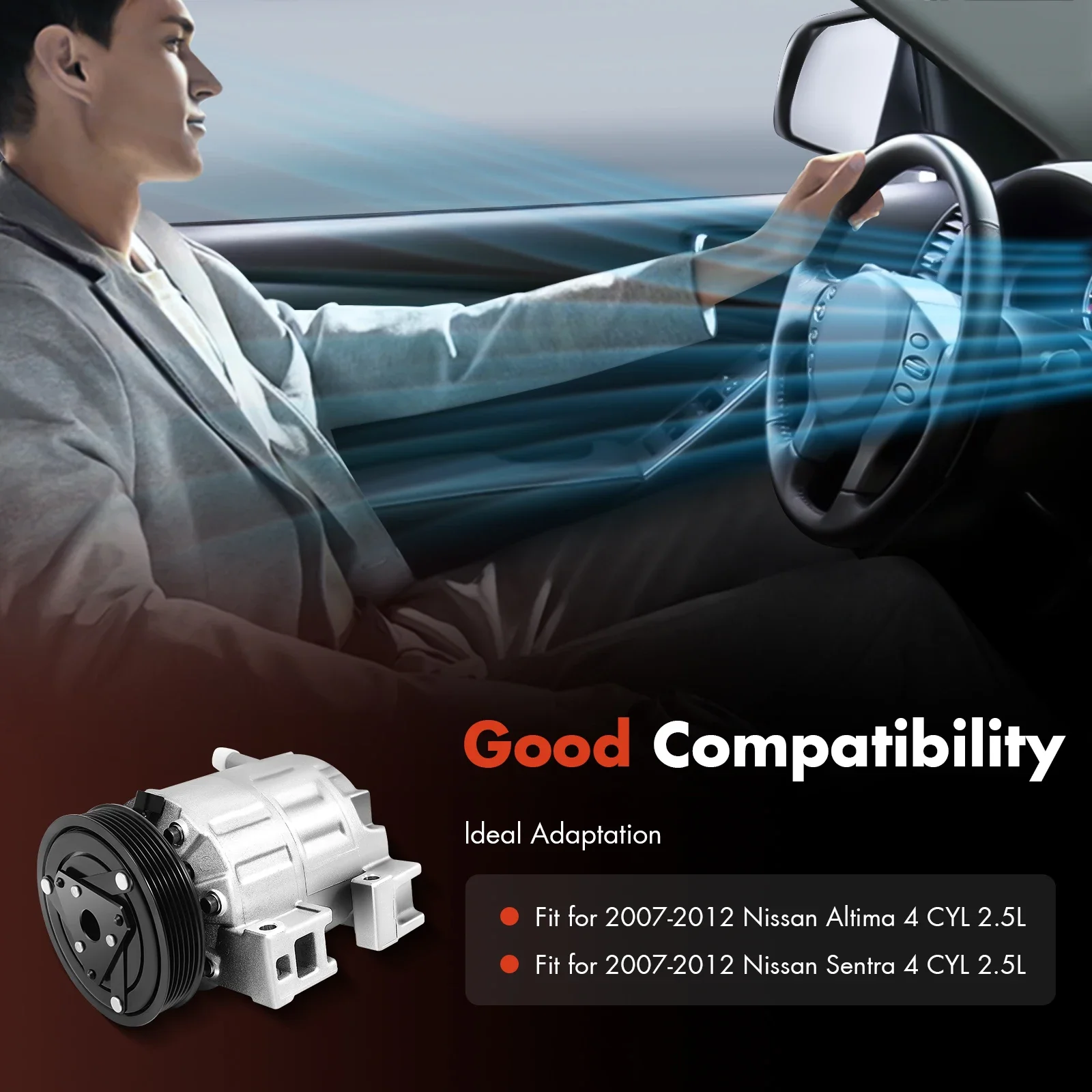 Fits 2007-2012 Nissan Altima 4-Cylinder 2.5L CO 10886C AC Compressor Clutch