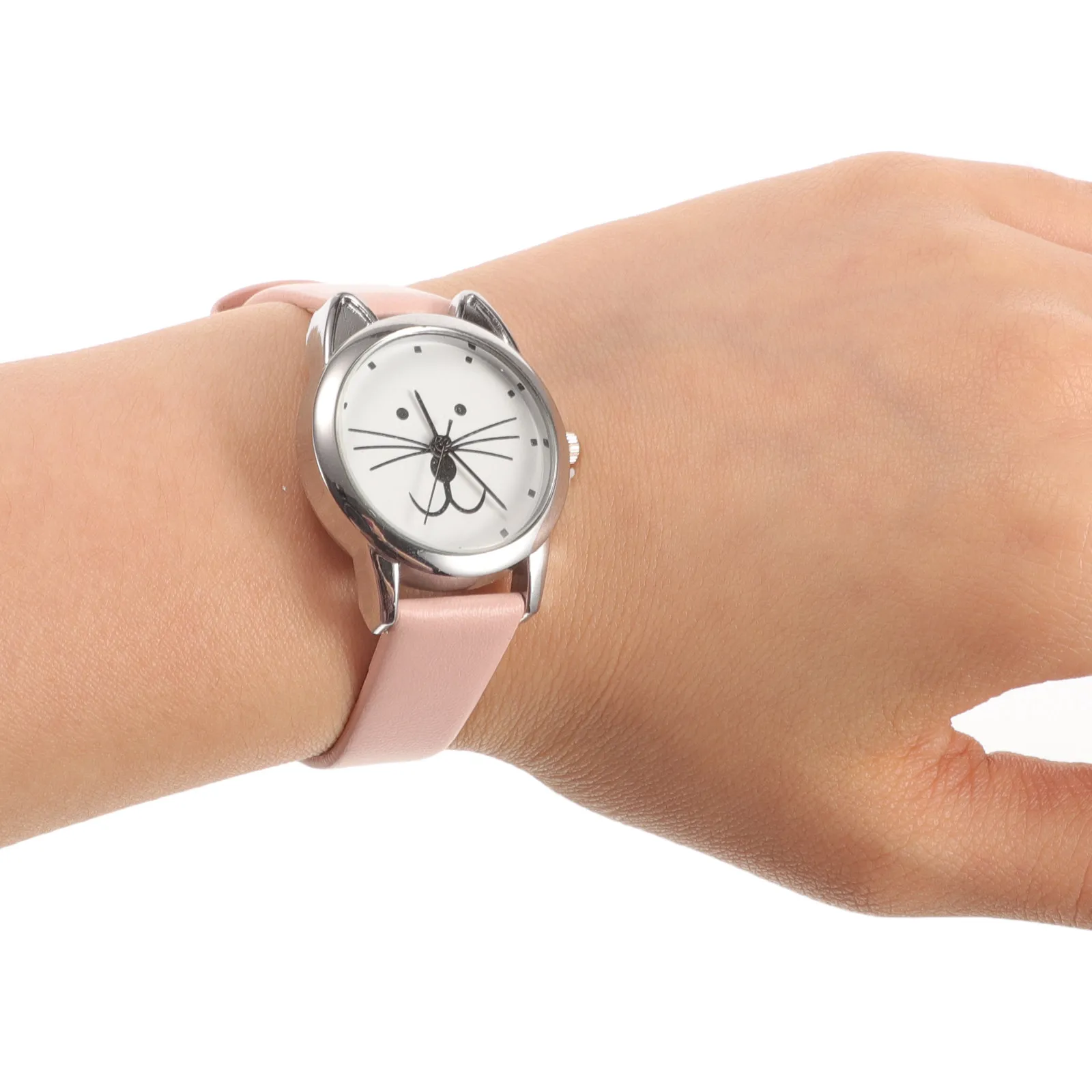 

Часы Cat Watch с кварцевым механизмом, удобным ремешком, милым минималистичным дизайном для подростков и студентов, подходят для повседневной и официальной носки.