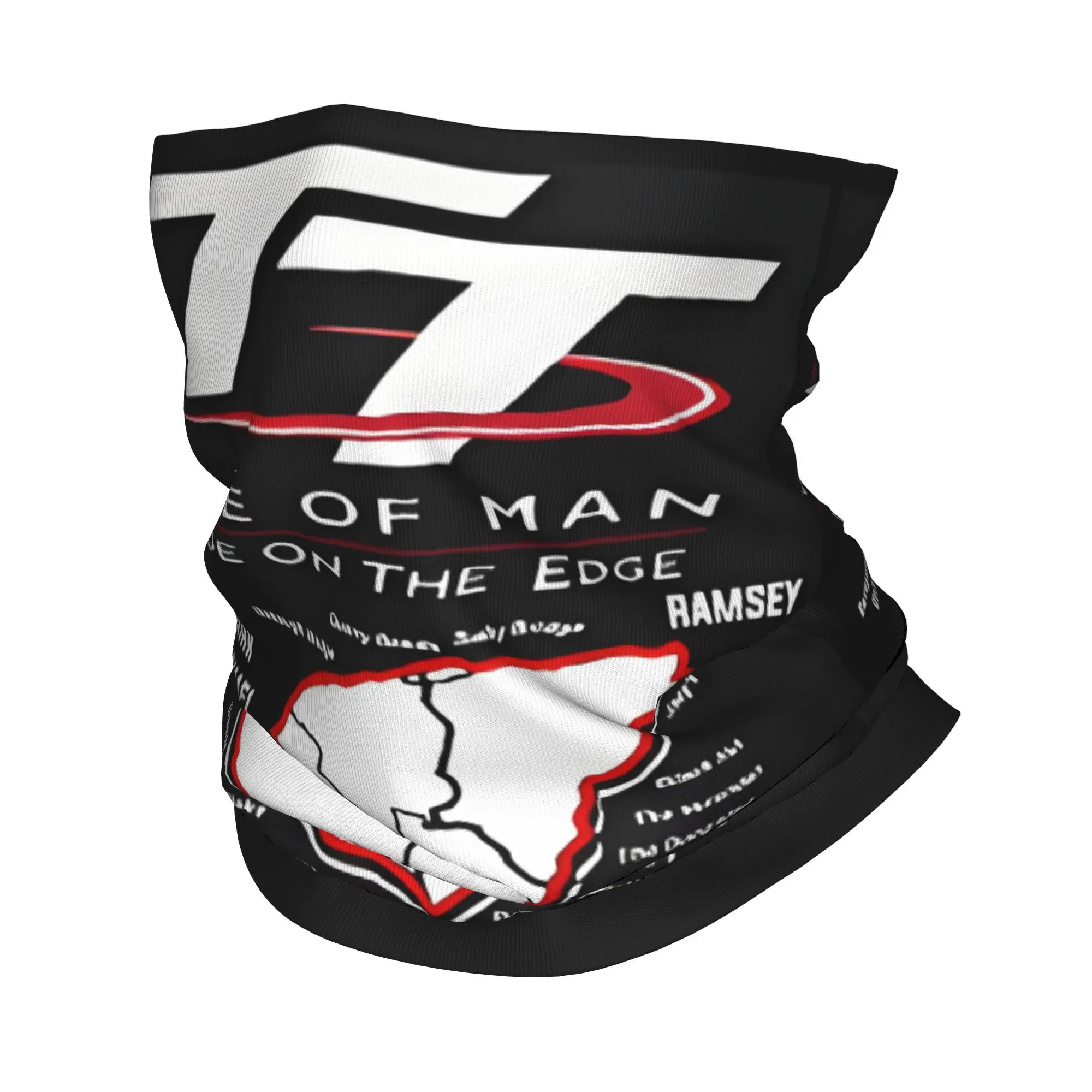 Bandana de Motocicleta Personalizada Isle Of Man TT, Protetor de Pescoço de Inverno Masculino, Cachecol Corta-Vento para Caminhada, Corrida, Protetor Facial, Faixa de Cabeça