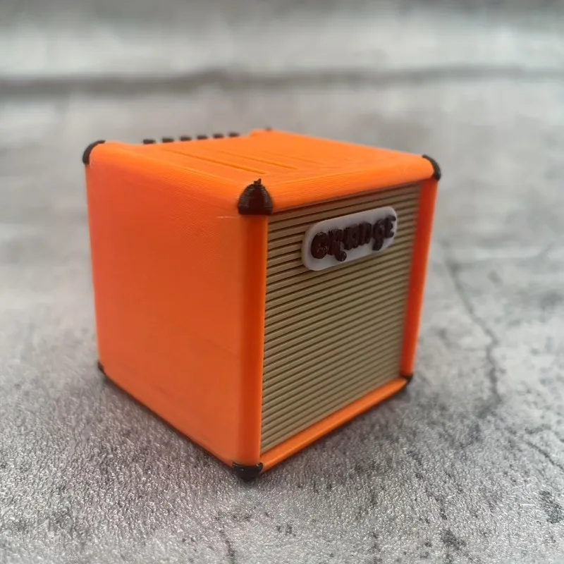Guitar Pick Holder, Creative Music Accessories, Fits 0.059-inch and Thinner Picks, Durable, with 5 Compartments, Orange
